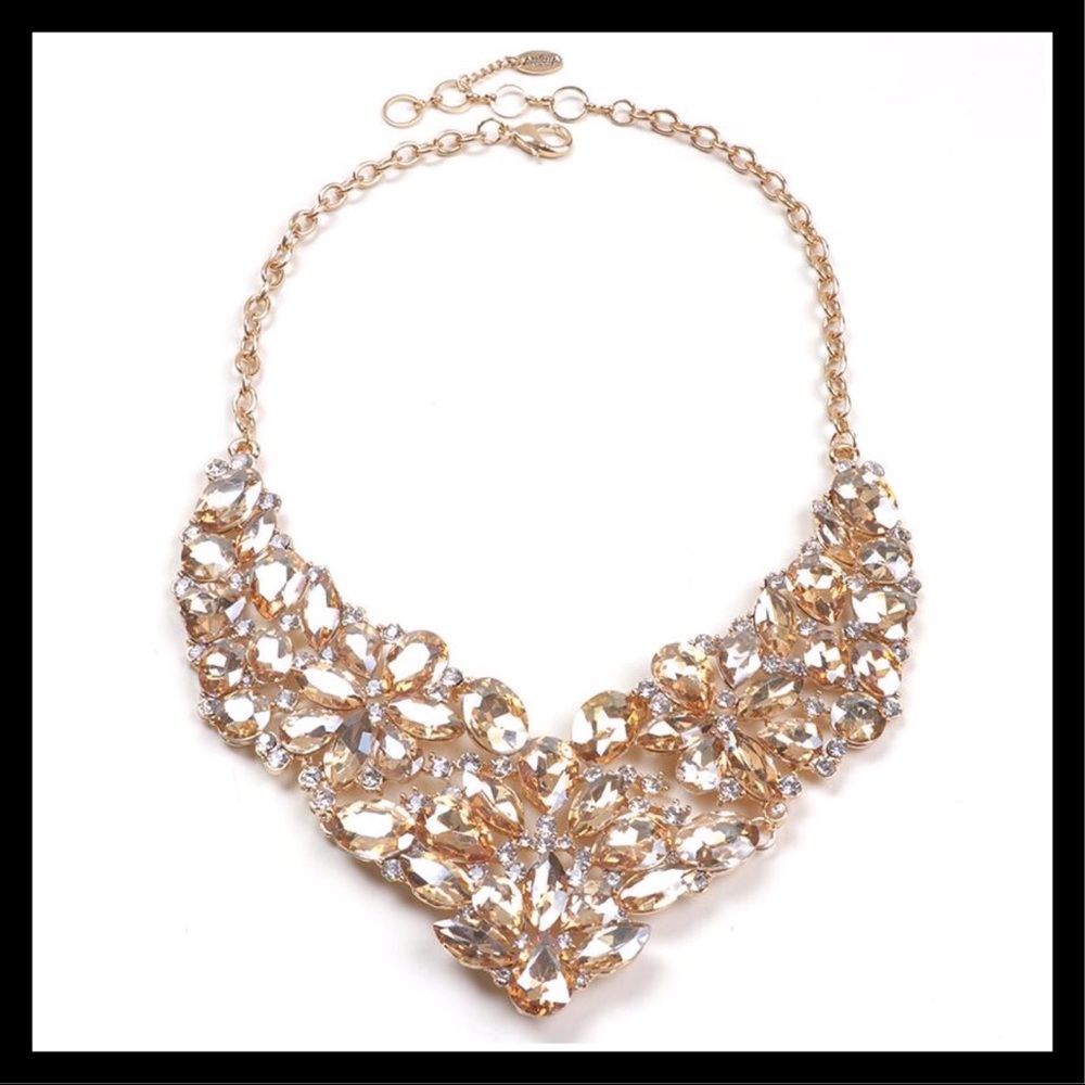 Amrita Singh Austrian Crystals Necklace Citrine - Picture 1 of 1